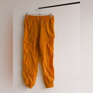 Zara Mustard Nylon Cargo Pants